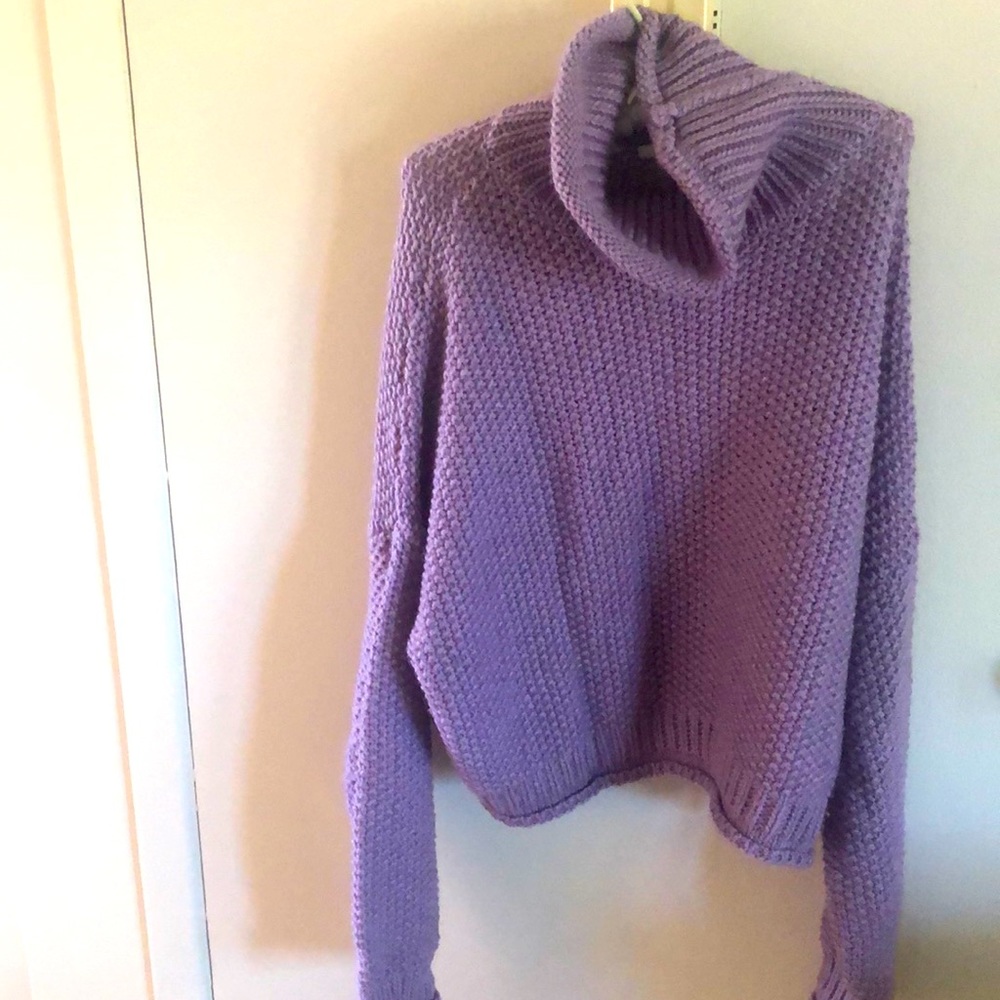 Anthropologie Lavender turtleneck sweater